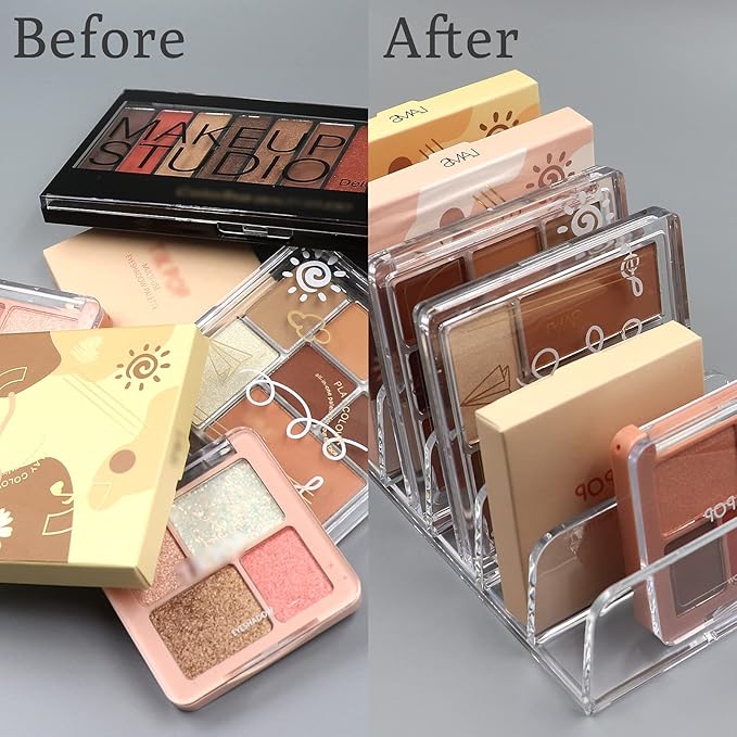 Makeup Organizer, Compact Makeup Palette Organize, for Bathroom Countertops, Vanities, Cabinets, Sleek Modern Cosmetics Storage Solution for - Eyeshadow Palettes, Contour Kits, Blush-FemmiqueWomen