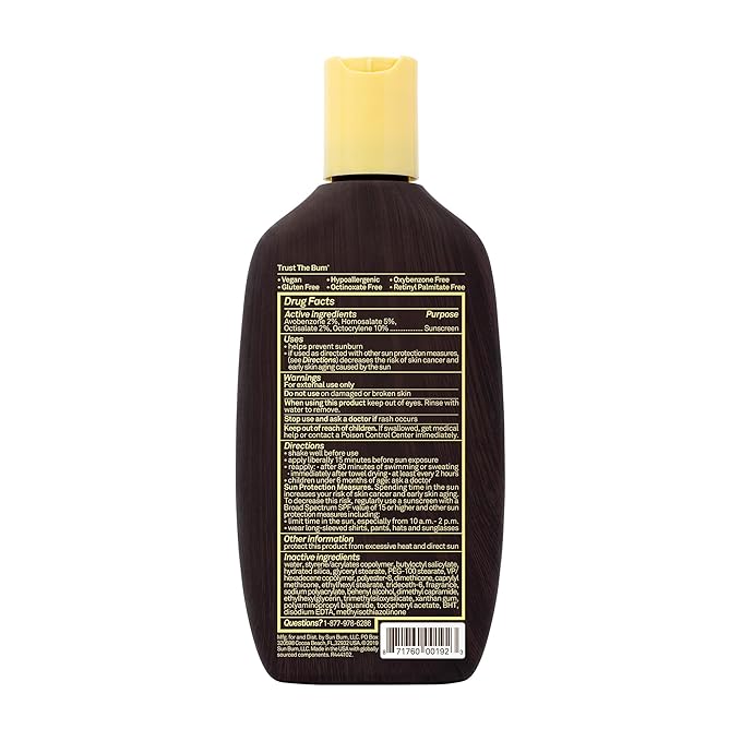 Sun Bum Original SPF 15 Sunscreen Body Lotion - Broad Spectrum Moisturizing Sunscreen with Vitamin E - Hawaii 104 Act Compliant (Made without Octinoxate & Oxybenzone) - 8 oz-FemmiqueWomen