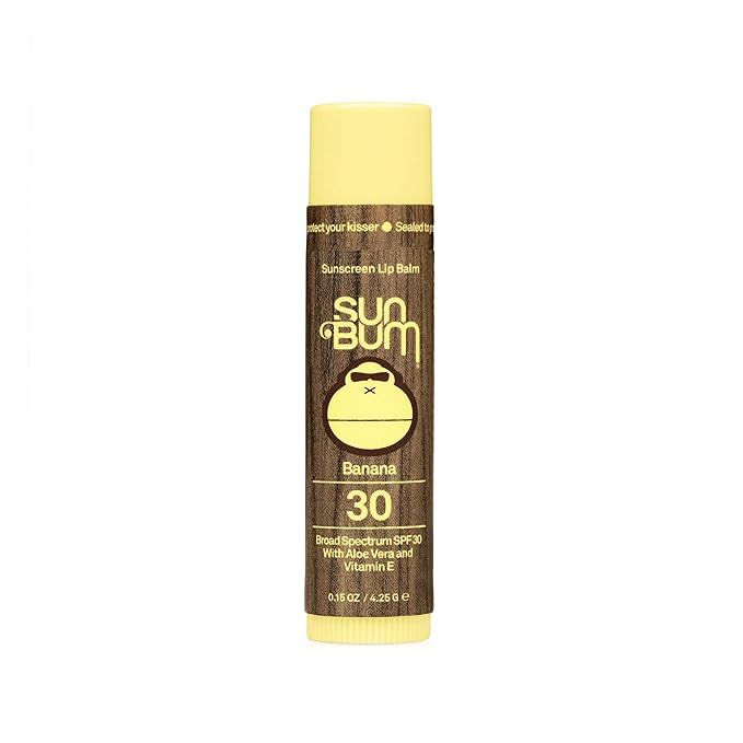 Sun Bum SPF 30 Sunscreen Lip Balm | Vegan and Cruelty Free Broad Spectrum UVA/UVB Lip Care with Aloe and Vitamin E for Moisturized Lips | Banana Flavor | 0.15 oz-FemmiqueWomen
