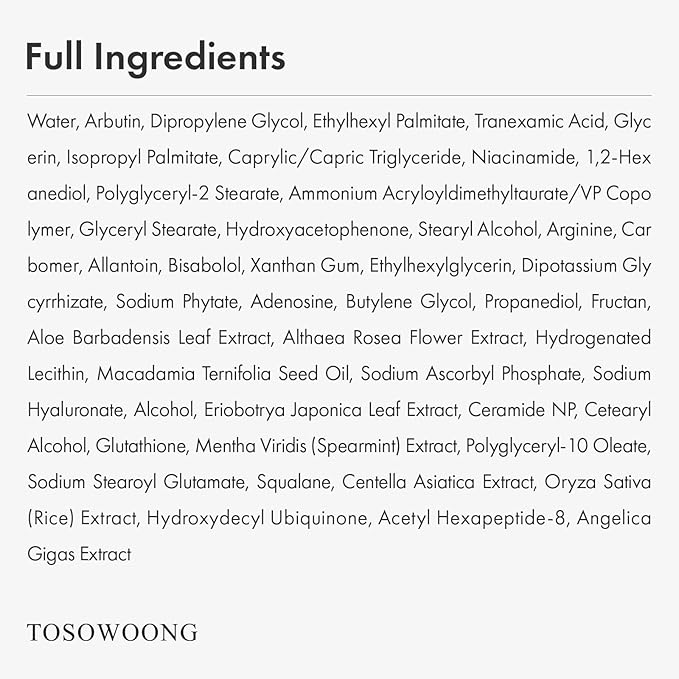 Arbutin 7% + Tranexamic Acid 4% Cream, 70,000ppm Arbutin, 40,000ppm TXA, Niacinamide, Glutathione, Dark Spots, Freckle, Blemishes, Pigmentation, Korean Skin Care, 50ml, 1.69 fl.oz.-FemmiqueWomen