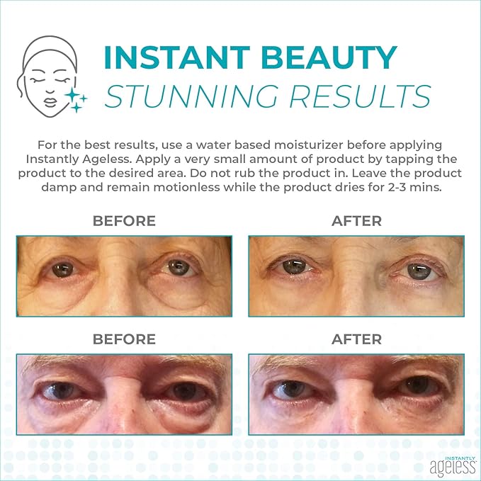 Instantly Ageless Facelift - Instant Eye Bag Remover Puffiness - 15 Vials - Instant Under Eye Bags Remover - Wrinkle Tightener - Instant Wrinkle Remover for Face Instant Lift-FemmiqueWomen