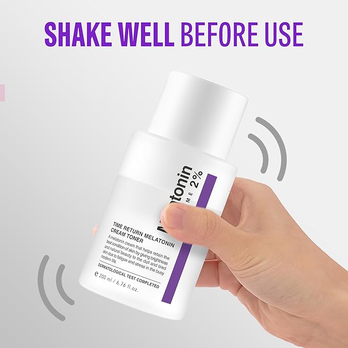 Time Return Melatonin Cream Toner | Highly Moisturizing Facial Toner for Sensitive Skin | Clarifying & Calming Toner for Face | Hydrating Toner for Face | Toner Cream Skin Toner (6.76 fl oz)-FemmiqueWomen
