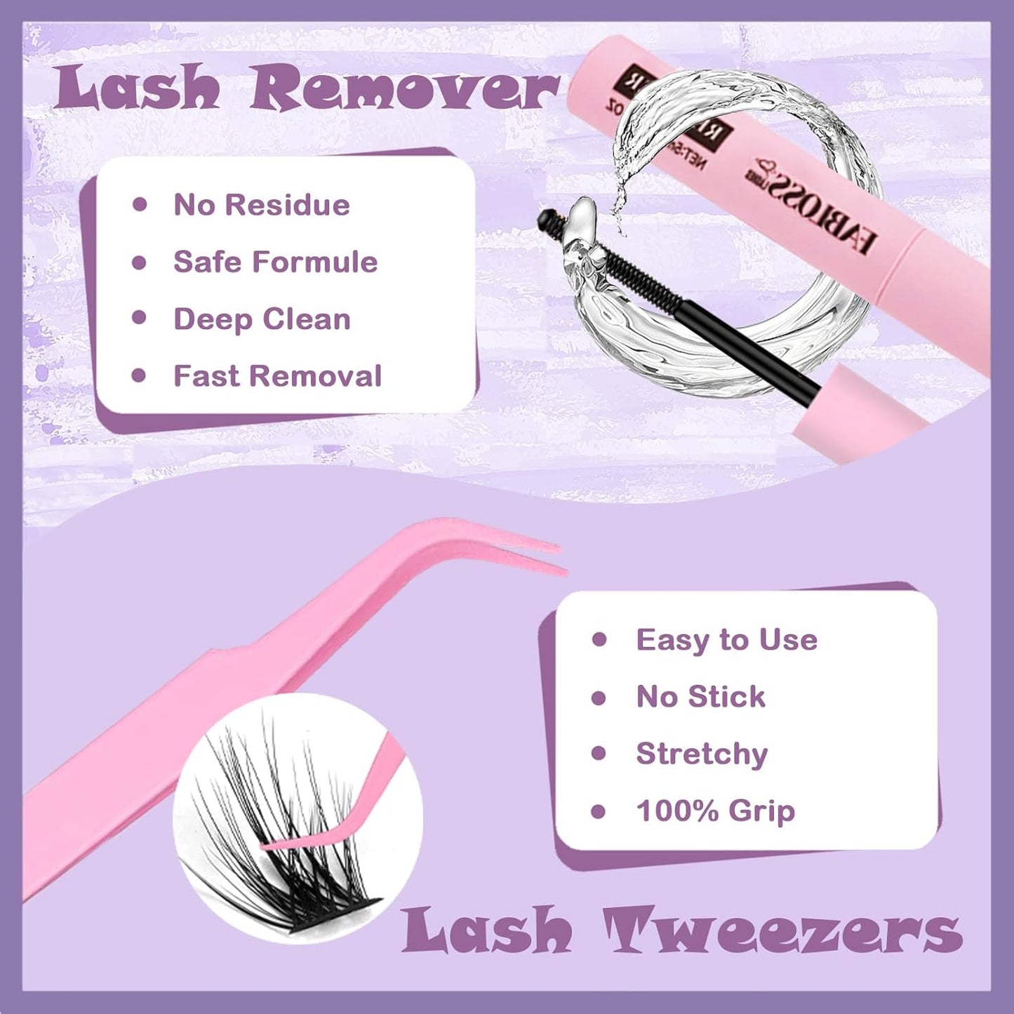 Lash Clusters Kit Fluffy 144Pcs Lash Clusters DIY Eyelash Extension Kit 80D Individual Lashes Clusters Kit With Lash Bond And Seal, Lash Remover, Lash Tweezers(80D, 9-16mm, Kit)-FemmiqueWomen