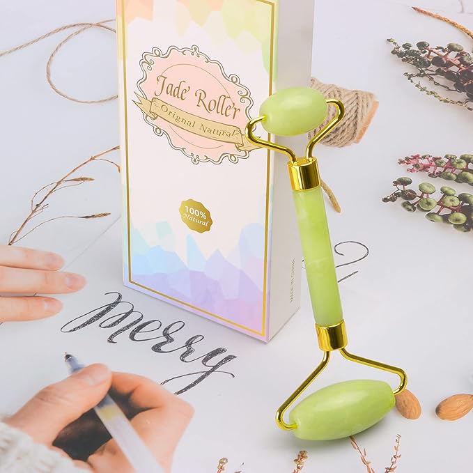 Bulex 100% Natural Jade Face Roller/Anti Aging Jade Stone Massager for Face & Eye Massage - Make Your Face Skin Smoother and Looks Younger-FemmiqueWomen