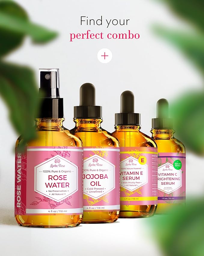 Rose Water Spray for Face by Leven Rose - Pure Natural Moroccan Rosewater Hydrosol Face Spray - Organic Rose Water for Hair 4 oz-FemmiqueWomen