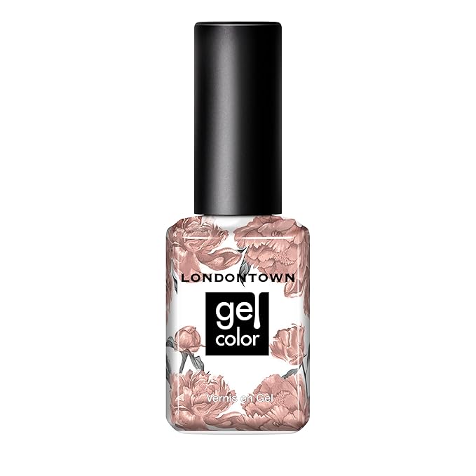 LONDONTOWN UV/LED Gel Nail Polish - Long Lasting, Chip Resistant High Shine Color - Glossy Pink Beige, Rose Latte, 12ml/.40fl oz