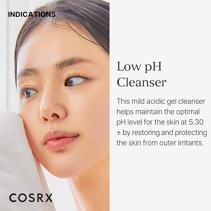 COSRX Low pH Good Morning Gel Face Cleanser, 5.07 fl oz, BHA Face Wash, Daily Mild Face Cleanser for Sensitive Skin, PH Balancing, Korean Skin Care, Korean Face Wash-FemmiqueWomen