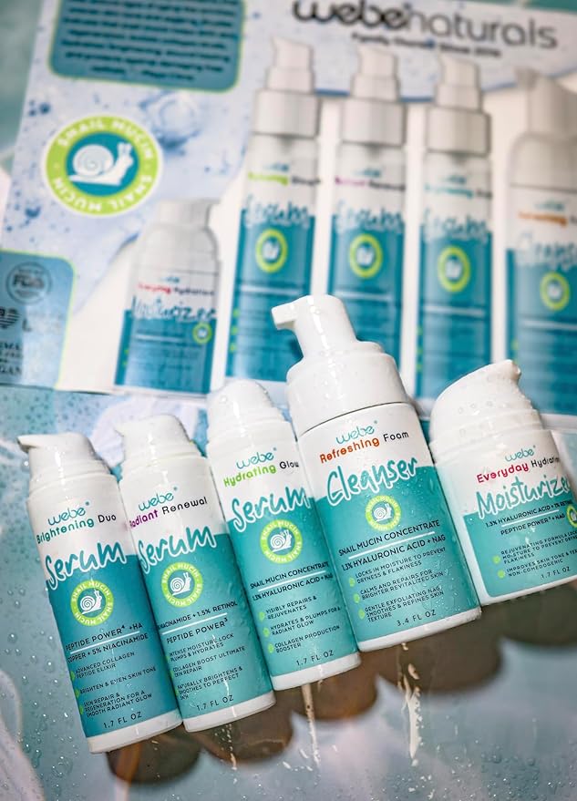 WEBE Refreshing Gentle Foam Cleanser | Snail Mucin, Hyaluronic Acid, N-Acetyl Glucosamine | Hydrating & Soothing Formula for Radiant, Moisturized Skin | Natural Skincare for all Skin Types-FemmiqueWomen