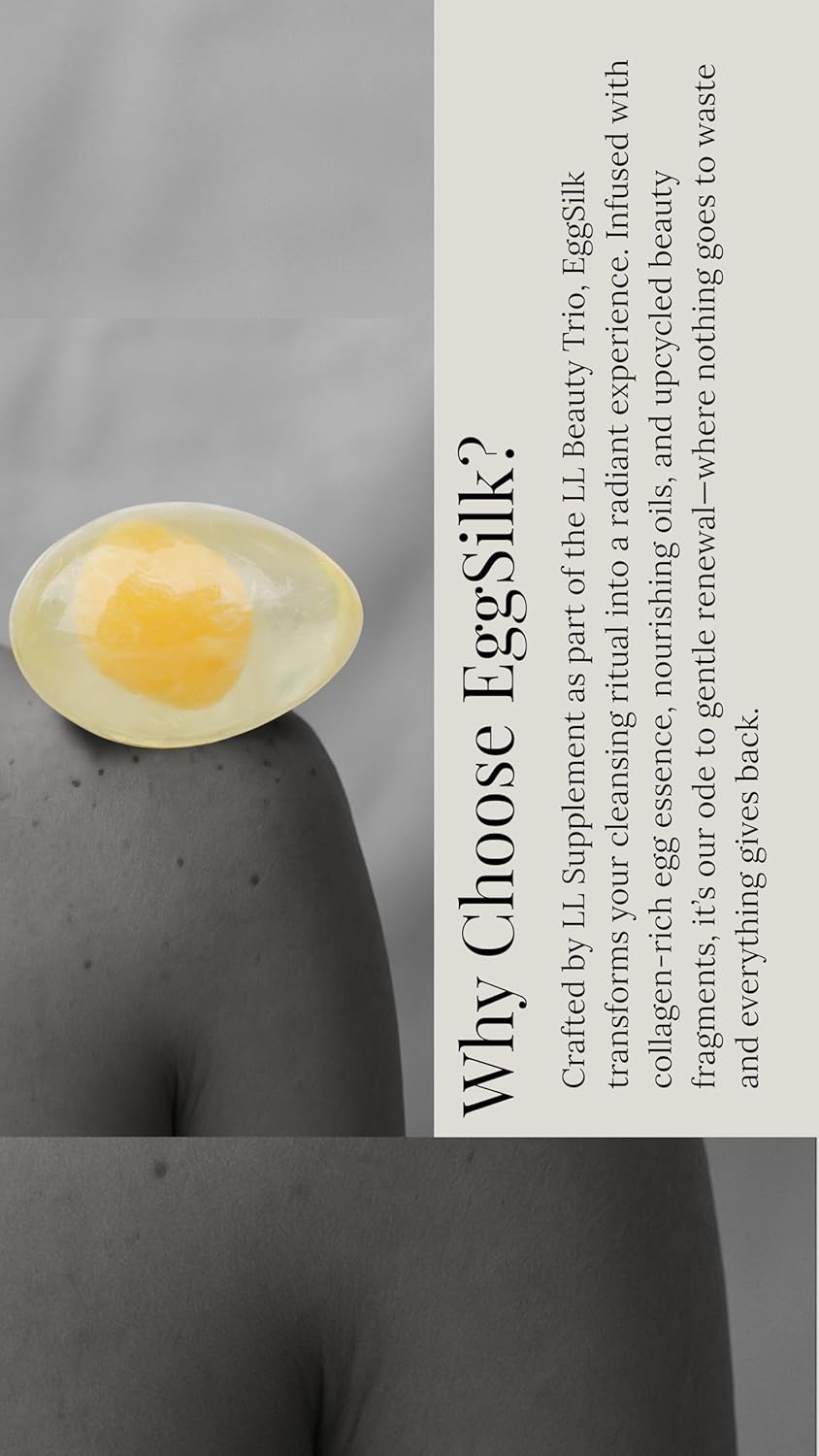 L & L Supplement EggSilk Egg Soap Radiance Bar with Yolk Extract | For Smooth, Glowing Skin | Gentle for Face & Body, All Skin Types | Sulfate-Free, Cruelty-Free, Clean Beauty | 80g-FemmiqueWomen