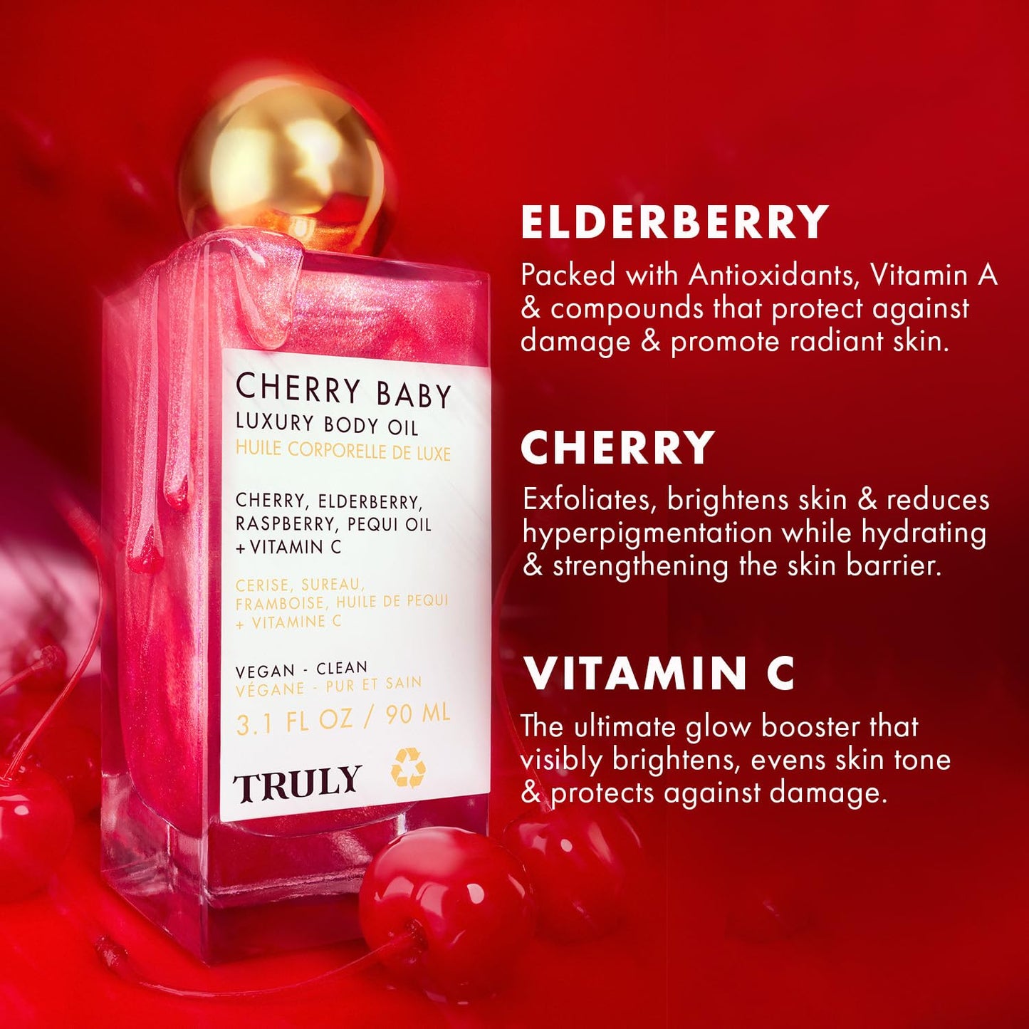 Truly Cherry Baby Luxury Body Oil-FemmiqueWomen
