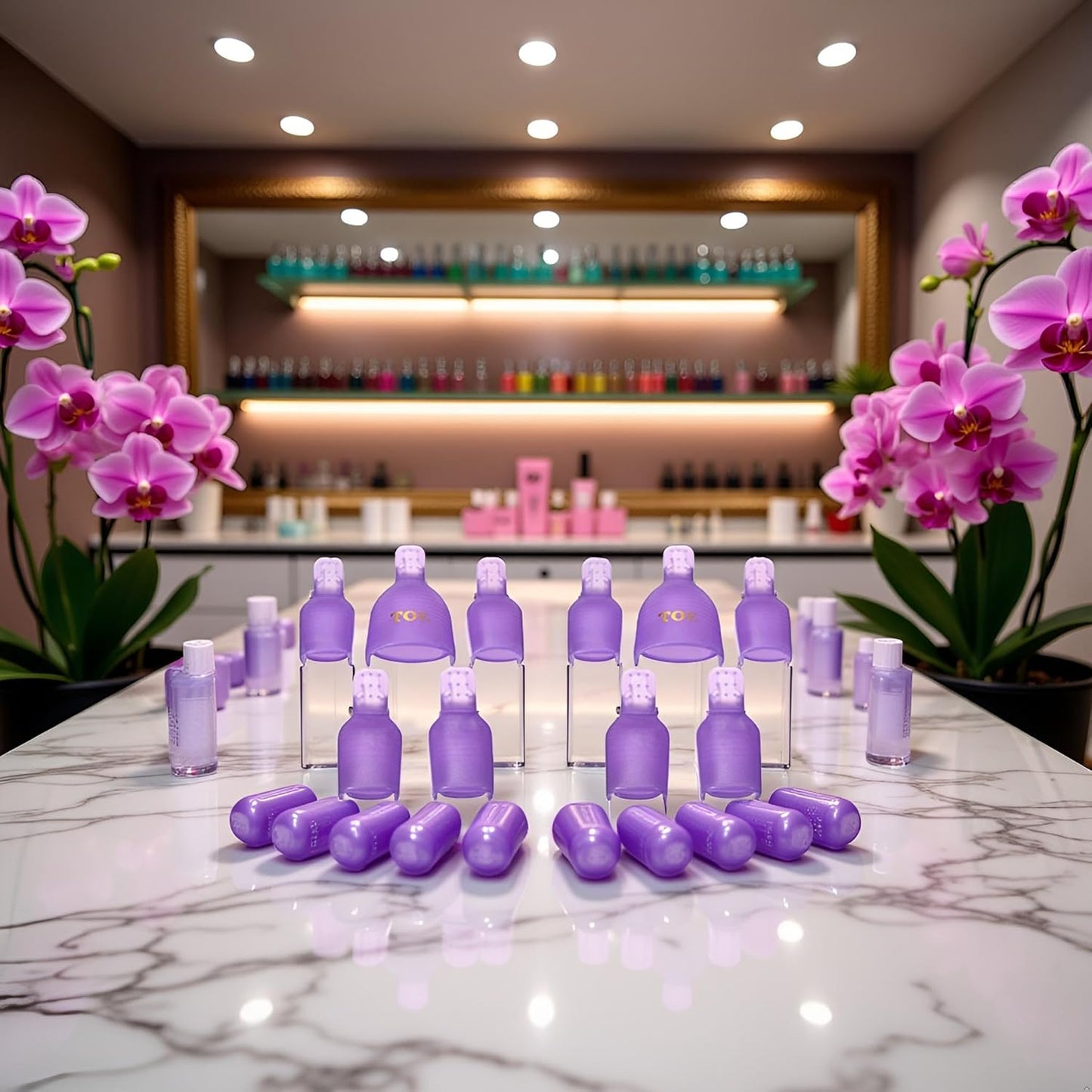 10Pcs Purple Useful Toenail Clips Nail Art Caps Soak Off UV Gel Clamp Remover Beauty Tool Sleek Nail Remover Clips With Anti-Slip Design Nail Polish Removers-FemmiqueWomen