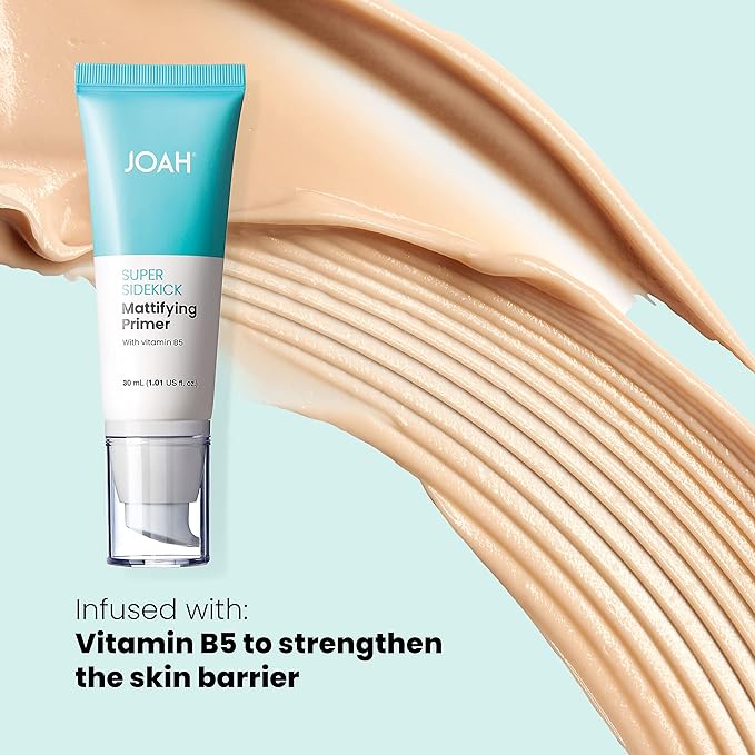 JOAH Beauty Super Sidekick Mattifying Makeup Primer, Pore Minimizing Matte Finish, Hydrating and Long Lasting Korean Face Primer for Oil Control, Helps Smooth, Blur Skin, For All Skin Types, 1.01 Oz-FemmiqueWomen