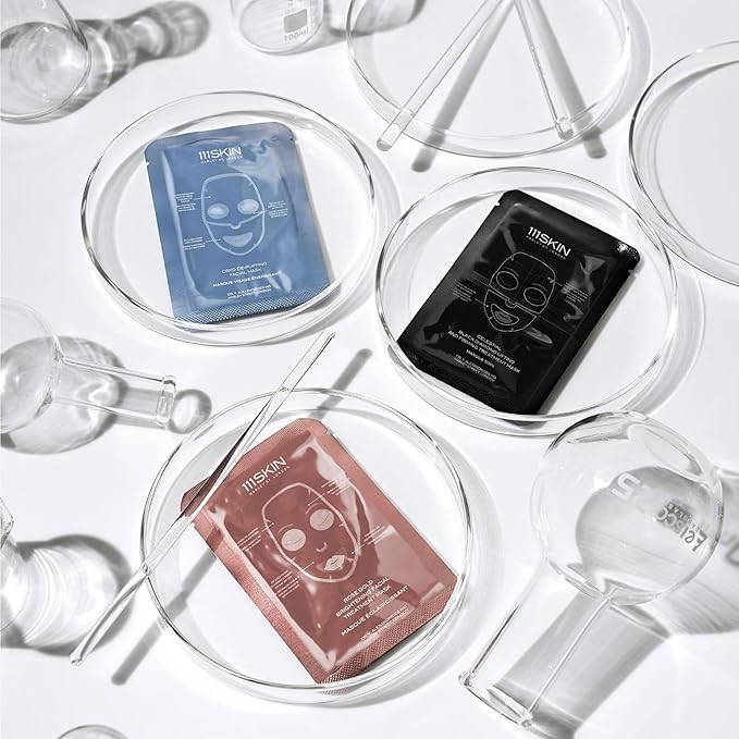 111SKIN Celestial Black Diamond Lifting and Firming Treatment Mask - Anti-Aging - Tone, Tighten, Retexturize Complexion - Fragrance Free - Set of 5 (2.5 oz each) - Face Mask-FemmiqueWomen