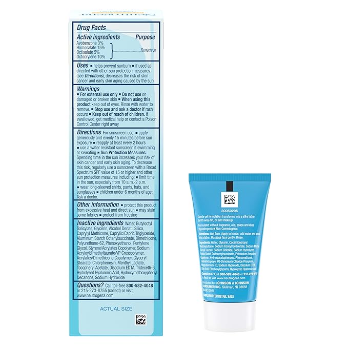Neutrogena Hydro Boost Hyaluronic Acid Hydrating Face Moisturizer With SPF 50, Fragrance Free Facial Moisturizer, 1.7 fl. oz, & Trial Size Hydro Boost Facial Cleanser, 0.5 fl. oz-FemmiqueWomen