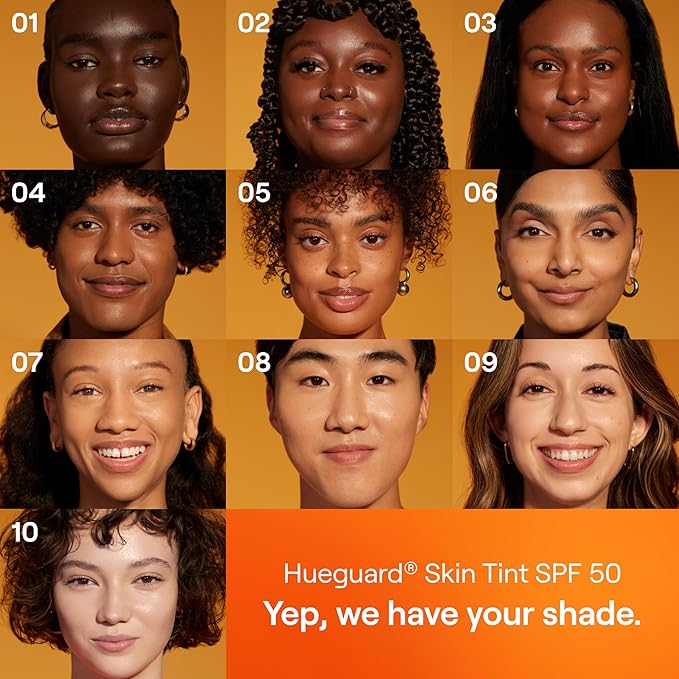 Live Tinted Hueguard Skin Tint SPF 50 - Tinted Mineral Sunscreen with Light-Medium Buildable Coverage With a Hydrating and Radiant Finish - Water and Sweat Resistant, 1.35 fl oz - Shade 05-FemmiqueWomen