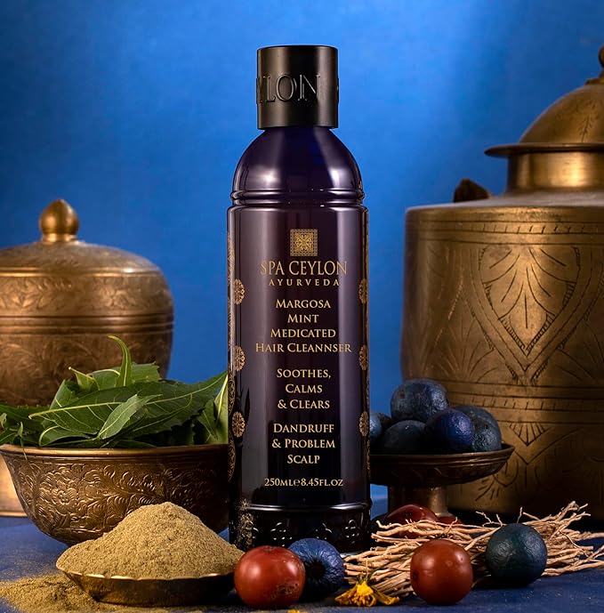 SPA CEYLON Margosa Mint Medicated Hair Cleanser | Powerful Formula for Dandruff & Scalp Problems | Itching | Flaking | Hair and Scalp Wellness-FemmiqueWomen