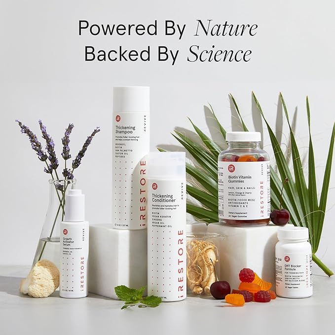 iRestore Hair Gummy Vitamins, Vegan Biotin Gummies for Hair Skin and Nails Gummies, Hair Gummies, Biotin Gummies for Hair Growth Biotin Vitamins Hair Vitamins Gummies for Women & Men, Biotin 10000mcg-FemmiqueWomen