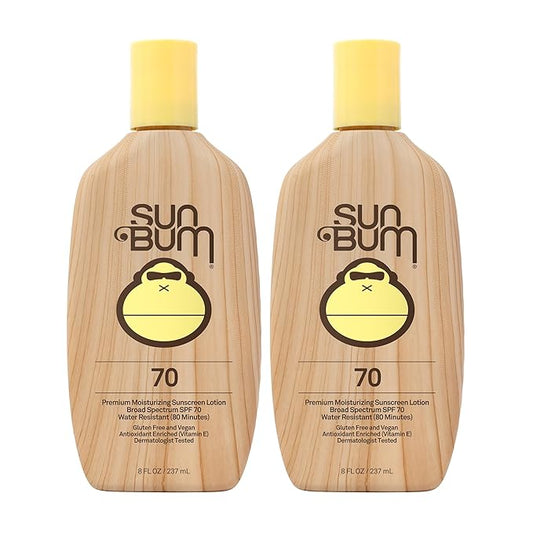 Sun Bum Original SPF 70 Sunscreen Lotion | Vegan and Hawaii 104 Act Compliant (Octinoxate & Oxybenzone Free) Broad Spectrum Moisturizing UVA/UVB Sunscreen with Vitamin E | 8 oz (Pack of 2)-FemmiqueWomen