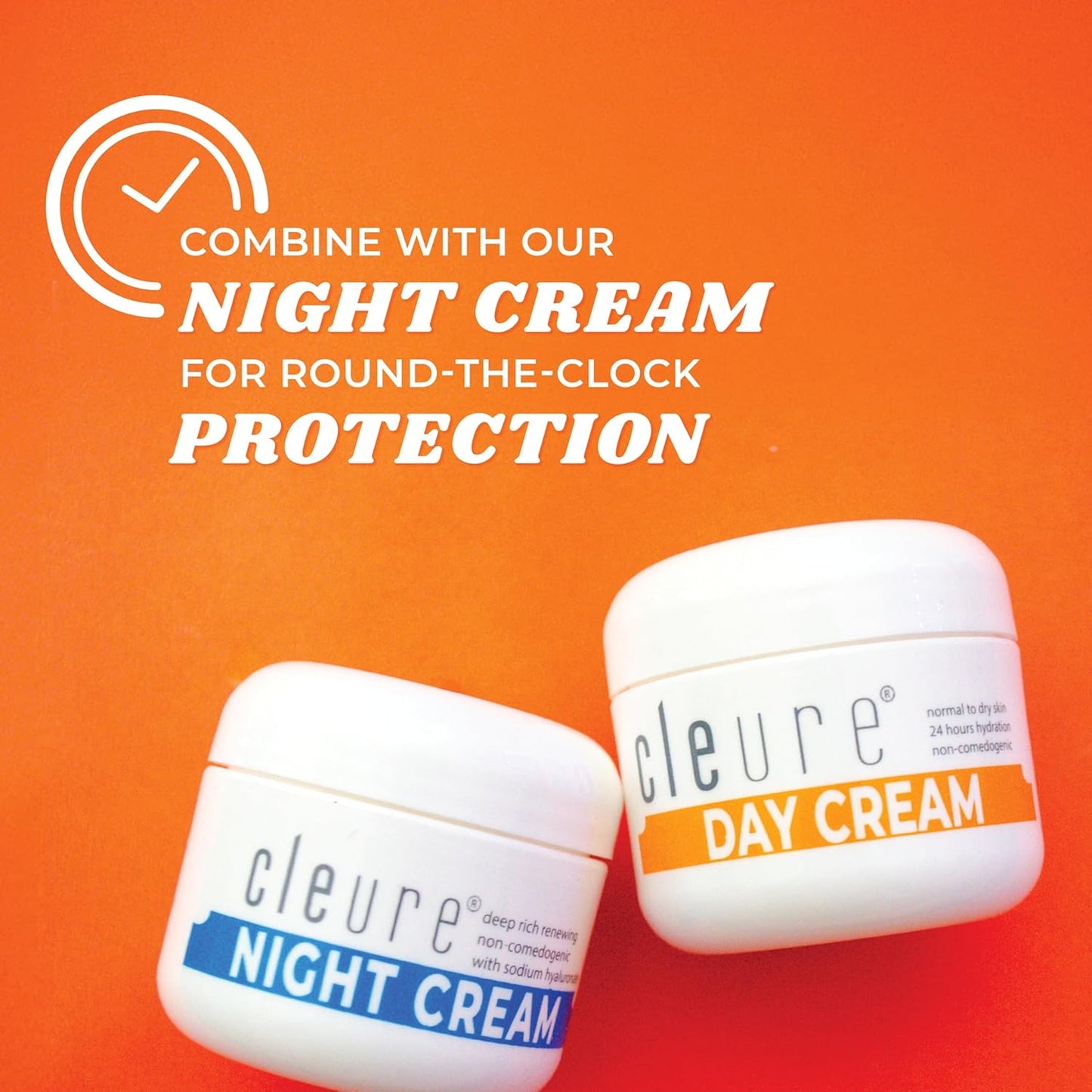 Cleure Anti-Aging Day Cream & Facial Moisturizer w/Pure Shea Butter for Sensitive Skin - Fragrance Free, Gluten, Salicylate and Paraben Free (2 oz, Pack of 2)-FemmiqueWomen