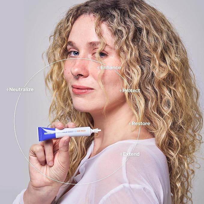 Hairstory Anti-Brass Color Boost Set, New Wash Original & Purple Color Boost Bundle, Enhance Color & Eliminate Brass, Purple Shampoo & Conditioner Alternate for Blonde, Silver & Gray Hair-FemmiqueWomen