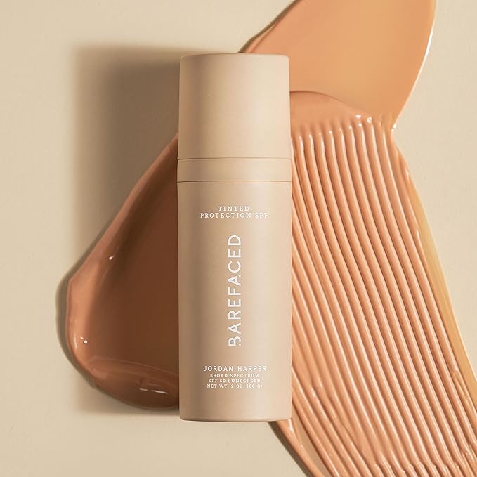 Barefaced Tinted Protection SPF 50+ – Broad-Spectrum Sunscreen with Zinc Oxide, Niacinamide & Hyaluronic Acid – Oil-Free UV Protection, Hydration & Anti-Aging with Universal Tint (60ml)-FemmiqueWomen
