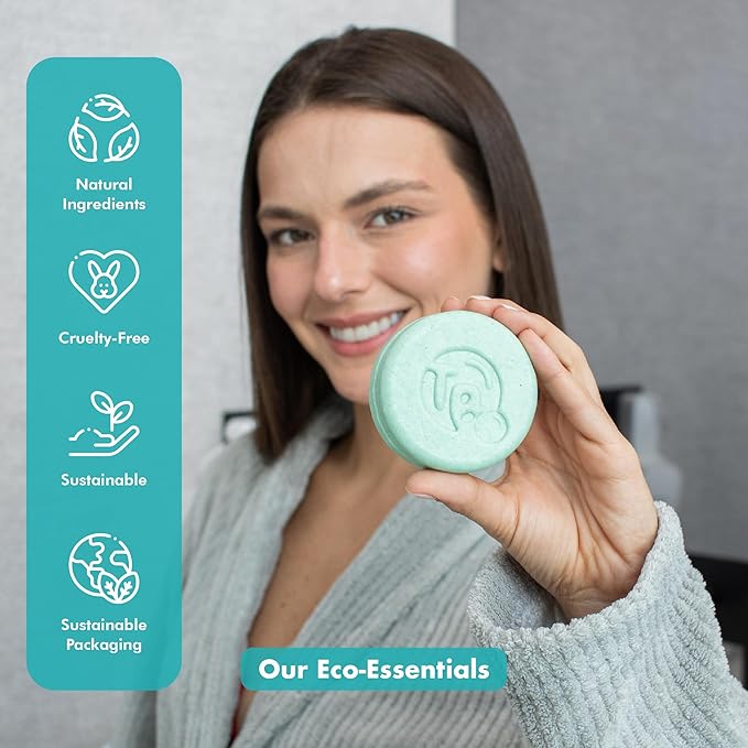 Tree Bottle Castor Oil Shampoo bar with Peppermint Essential Oils + Biotin - For Hair Growth, Strengthening, Thickening & Volumizing - Free of Parabens & Sulfates - Made in USA - 4.5oz (Pack of 2)-FemmiqueWomen