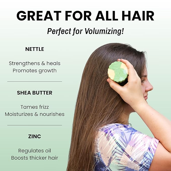 Otter co. Tea Tree and Rosemary Volumizing and Thickening Shampoo Bar - Olive Oil, Green Tea, Nettle, Zinc – Vegan, Sulfate Free & Non Toxic – Women and Mens Shampoo, All Hair Types, Made in USA-FemmiqueWomen