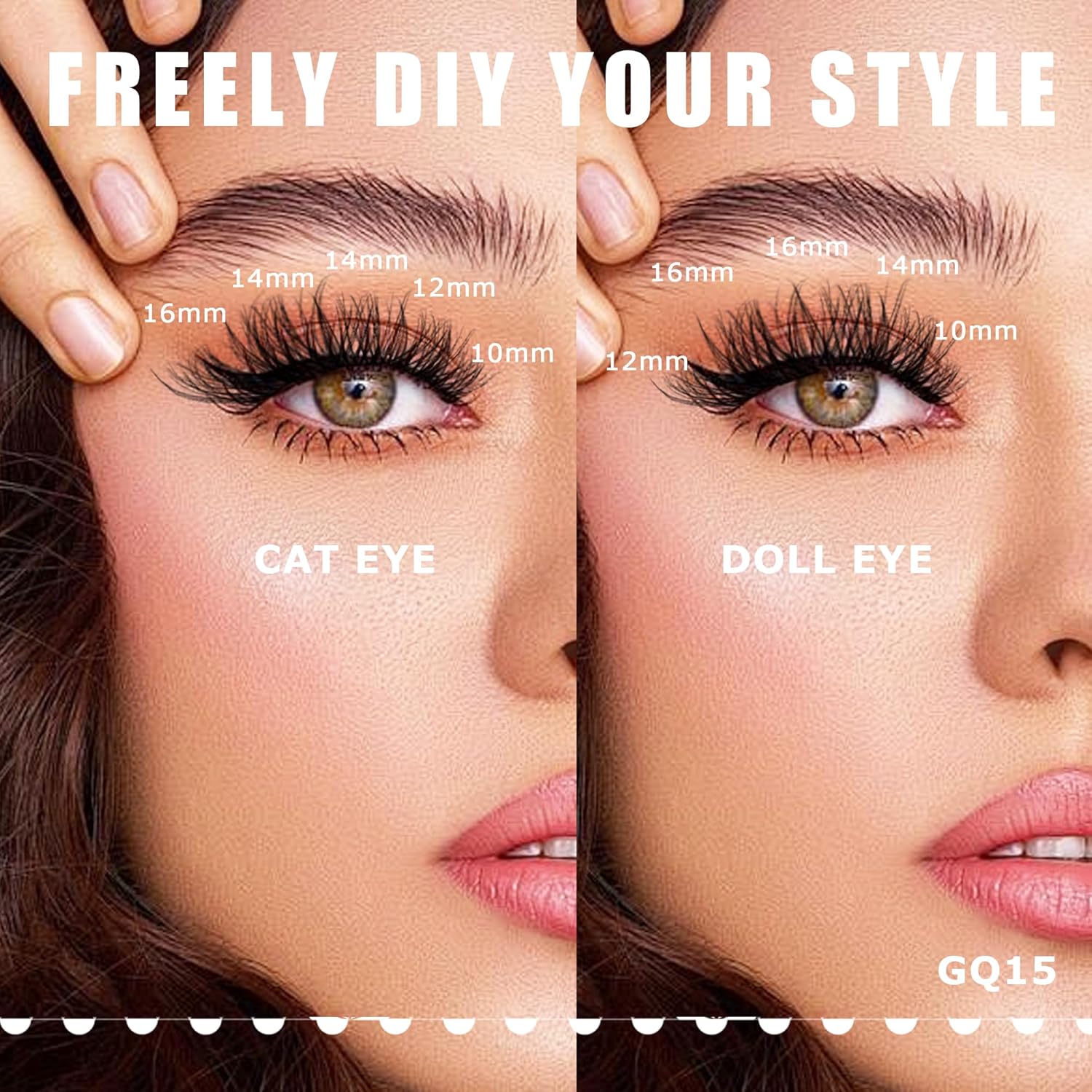 GAQQI Lash Clusters, Eyelash Clusters 120PCS C Curl Individual Lashes, Wispy Cluster Eyelash Extension 14mm Only, Natural Looking Cluster Lashes (GQ15, C Curl, 14mm)-FemmiqueWomen