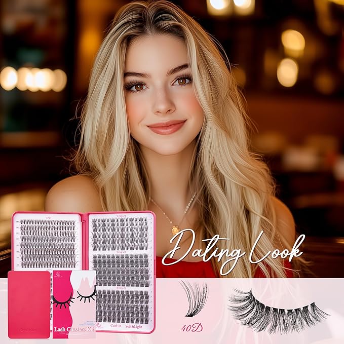Foxy Beauty Wispy Lash Clusters - 536Pcs Natural 8-16MM EyeLash Clusters 30D 40D & Foxy Lashes For Natural Look D Curl Lash Clusters For DIY Lashes At Home-FemmiqueWomen