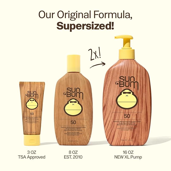 Sun Bum Original SPF 50 Sunscreen Body Lotion - Broad Spectrum Moisturizing Sunscreen with Vitamin E - Hawaii 104 Act Compliant (Made Without Octinoxate & Oxybenzone) - 16 oz-FemmiqueWomen
