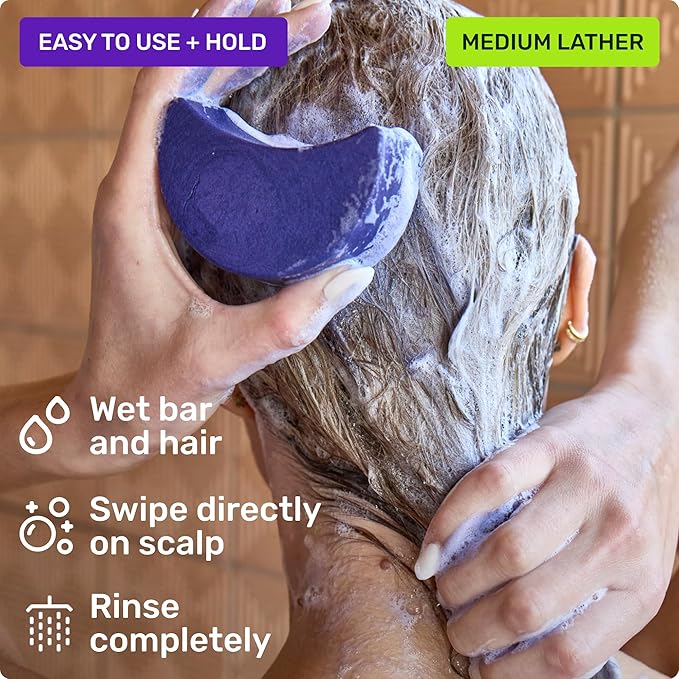 Ethique Purple Shampoo Bar for toning brassy hair - Plastic-Free, Cruelty-Free, Vegan, 3.88 oz - Formerly Tone It Down-FemmiqueWomen