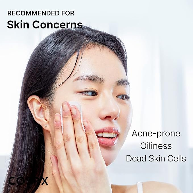 COSRX BHA Toner Pads, 70 Sheets, Exfoliating Pads for Dead Skin & Blackheads, Minimize Pores, Prevent Breakouts, Improve Skin Texture, Korean Skin Care-FemmiqueWomen