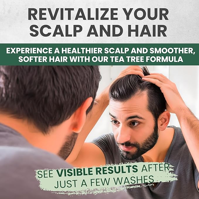 Tea Tree Oil Shampoo MaxTherapy, Itchy Scalp Relief, Refreshes & Cleanses Dandruff & Buildup, Clarifying for Oily Hair, Women & Men, 16 fl oz-FemmiqueWomen