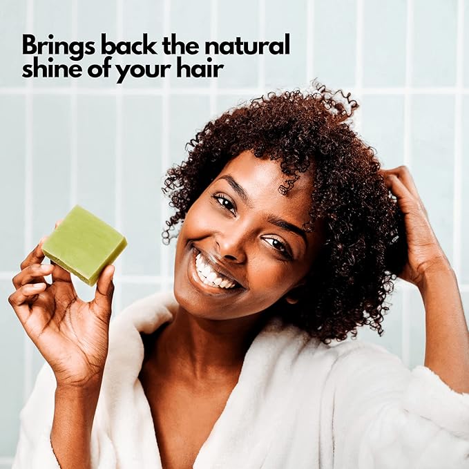 SoapFactory Organic Solid Shampoo Bar for thinning Hair, Hair Soap with Aloe Vera for Men and Women, 100% Natural, Vegan, Handmade, Plastic Free, 3 ounce (Pack of 3)-FemmiqueWomen