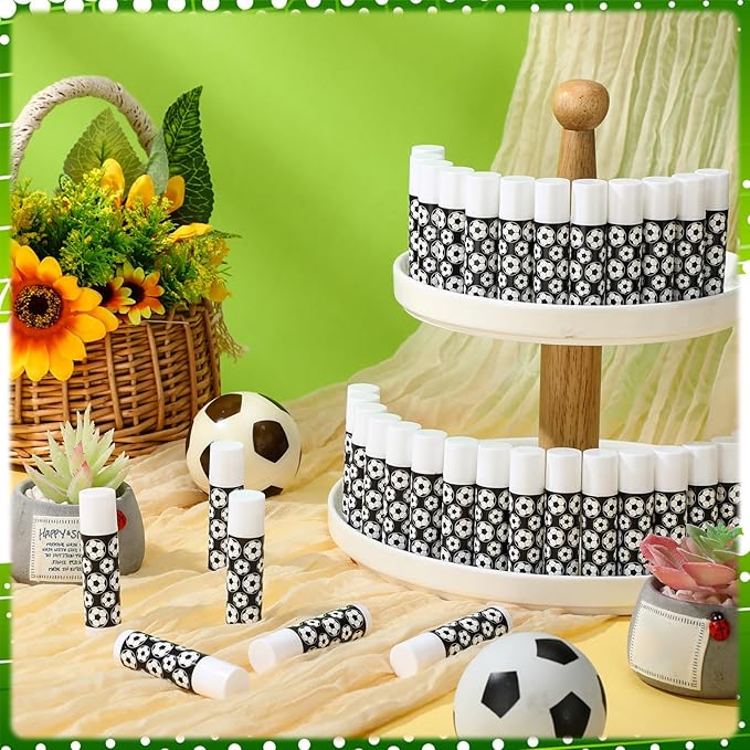 36 Sets Soccer Lip Balm Hand Cream Set soccer Party Favors, Include 36 Lip Balm 36 Moisturizing Hand Cream 36 Bags 36 Cards and Ropes for Soccer Accessories Gifts-FemmiqueWomen