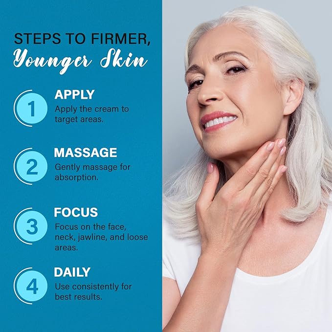 Tighten and Lift Neck Cream: Instant Face Lift Cream - 6-in-1 Anti-Aging Face Moisturizer for Anti-Wrinkle, Firm - Collagen, Retinol, Peptides & Hyaluronic Acid Neck Firming Cream for Skin Care-FemmiqueWomen