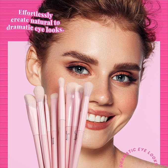 Jessup Pink Makeup Brushes Set 14Pcs Make up Brushes Premium Vegan Foundation Concealer Blush Eyeshadow Eyeliner Powder Highlighter Blending Face Brush Set with Gift Box, T495-G-FemmiqueWomen