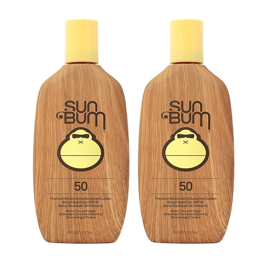 Sun Bum Original SPF 50 Sunscreen Lotion | Vegan and Reef Friendly (Octinoxate & Oxybenzone Free) Broad Spectrum Moisturizing UVA/UVB Sunscreen with Vitamin E | 8 oz (Pack of 2)-FemmiqueWomen