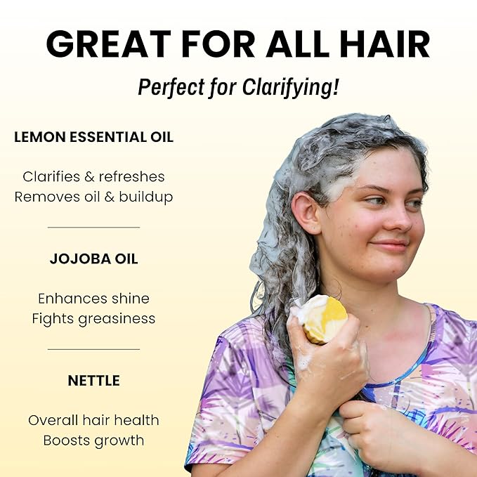 Otter co. Clarifying Apple Cider Vinegar Shampoo Bar for Build Up – Argan oil, Rosemary, Nettle, Jojoba oil – Vegan, Sulfate Free & Non Toxic – Women and Mens Shampoo, All Hair Types, Made in USA-FemmiqueWomen