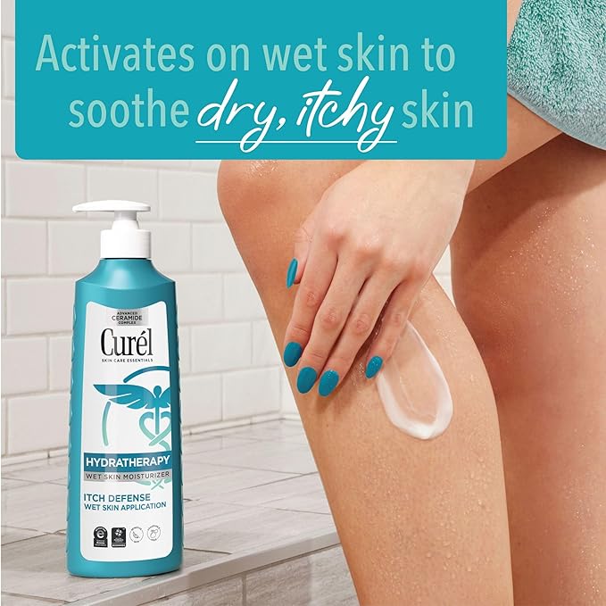 Curel Hydra Therapy Itch Defense Moisturizer and Body Wash Set, Wet Skin Lotion + Curel Itch Defense Calming Daily Cleanser, Body Wash, for Dry, Itchy Skin, 12 oz & 10 oz, Pack of 2-FemmiqueWomen