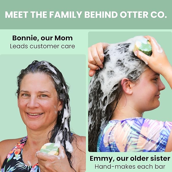 Otter co. Tea Tree and Rosemary Volumizing and Thickening Shampoo Bar - Olive Oil, Green Tea, Nettle, Zinc – Vegan, Sulfate Free & Non Toxic – Women and Mens Shampoo, All Hair Types, Made in USA-FemmiqueWomen