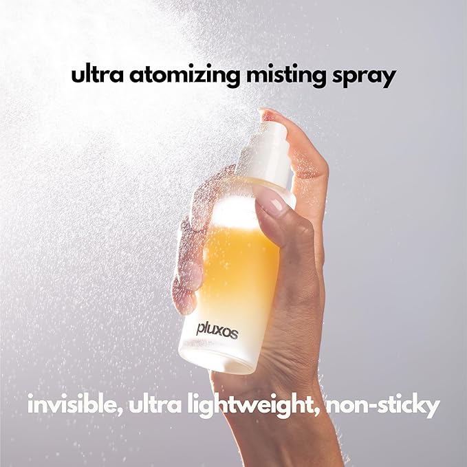 | PLUXOS 47 | SUNSCREEN + SKINCARE SPF 47 FACE MIST SPRAY (Unscented) | SUN DEFENSE COMPLEX CARE | Apply Over Makeup, Broad Spectrum, Clear, Light, Vegan, Hydrate, Fight Acne, Anti-Aging, Cell Repair-FemmiqueWomen