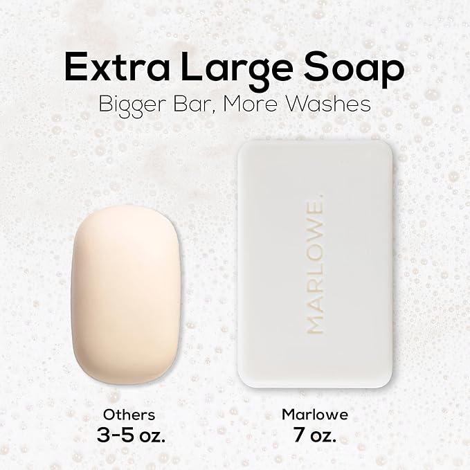 MARLOWE. No. 105 Bar Soap for Men 7 oz (6 Bars) Moisturizing Body Soap, Nourishing & Refreshing with Natural Extracts, Shea Butter, Olive Oil & Green Tea Extracts, Original Sage & Fir Scent-FemmiqueWomen