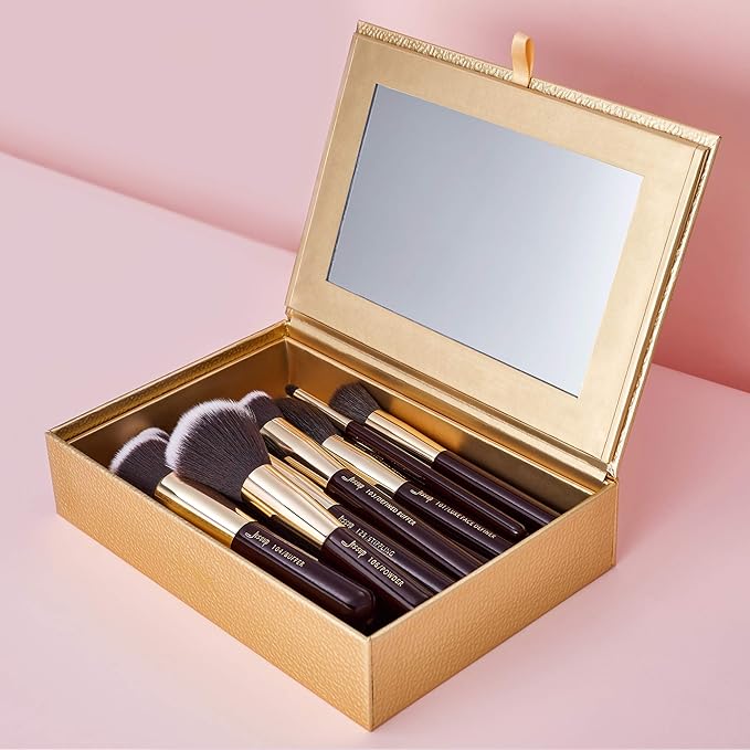 Jessup Makeup Brushes Set Professional Makeup Brush Eyeshadow Blending Powder Foundation Blusher Concealer 25pcs with Cosmetics Storage Box, Zinfandel T285-FemmiqueWomen