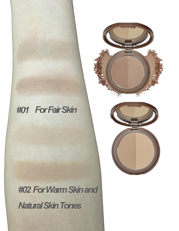 2 in 1 Contour Palette Face Sculpting Grey Contour Powder Palette Face Bronzer Makeup Contouring Palette with Mirror - Highly Pigmented Contour Shadow For Light Skin tone-FemmiqueWomen