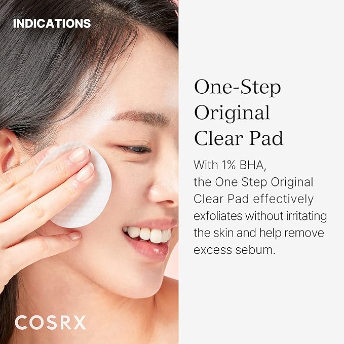 COSRX BHA Toner Pads, 70 Sheets, Exfoliating Pads for Dead Skin & Blackheads, Minimize Pores, Prevent Breakouts, Improve Skin Texture, Korean Skin Care-FemmiqueWomen