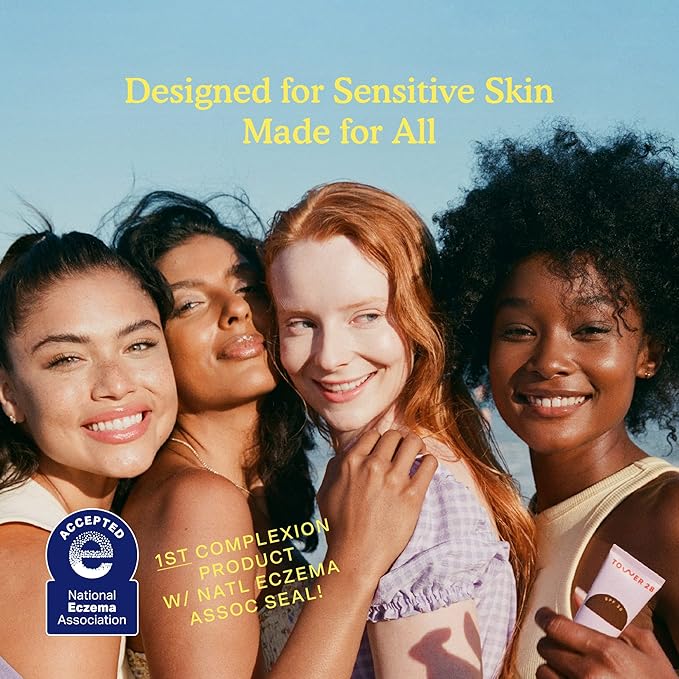 Tower 28 Beauty SunnyDays SPF 30 Tinted Mineral Sunscreen - For Sensitive Skin - 2-in-1 Facial Broad Spectrum UVA/UVB Protection + Foundation – Shade 55 TEMESCAL, 1 Fl Oz-FemmiqueWomen