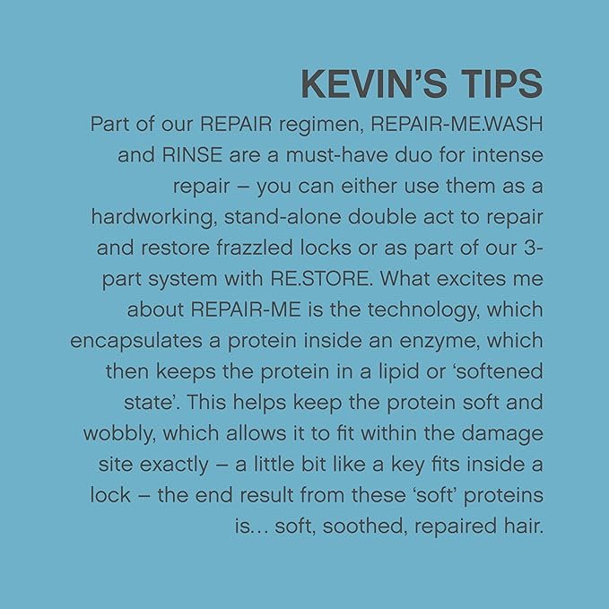 KEVIN.MURPHY REPAIR-ME.WASH - Moisturising Hair Repair Shampoo - Hydrating Frizz Control Shampoo - Sulphate & Paraben Free Hair Care - 250 ml / 8.4 fl oz-FemmiqueWomen
