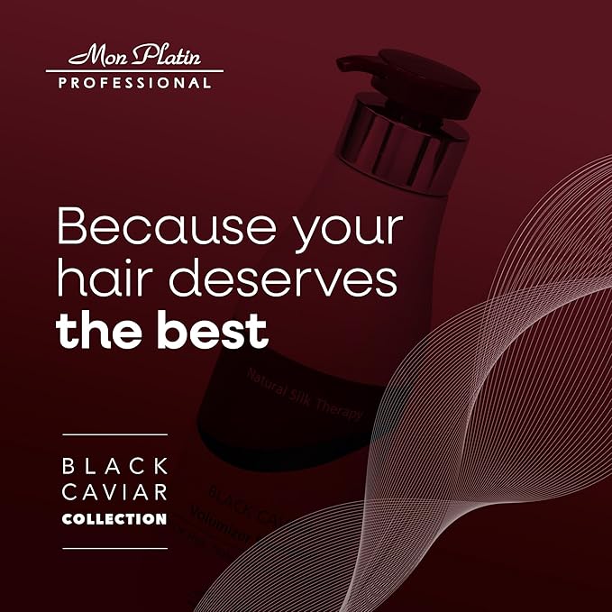 Mon Platin Professional Black Caviar Volumizer Hair Shampoo - For Fine, Thin, Fragile Hair - Enriched with Black Caviar, Hair Shampoo for Damaged hair, Volume Shampoo, SLS/Salt Free 500ML-FemmiqueWomen