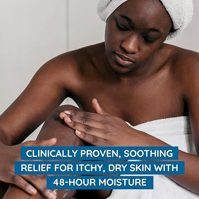 Aveeno Skin Relief Fragrance-Free Moisturizing Lotion for Sensitive Skin, with Natural Shea Butter & Triple Oat Complex, Unscented Therapeutic Body Lotion for Itchy, Extra-Dry Skin, 18 fl. oz-FemmiqueWomen